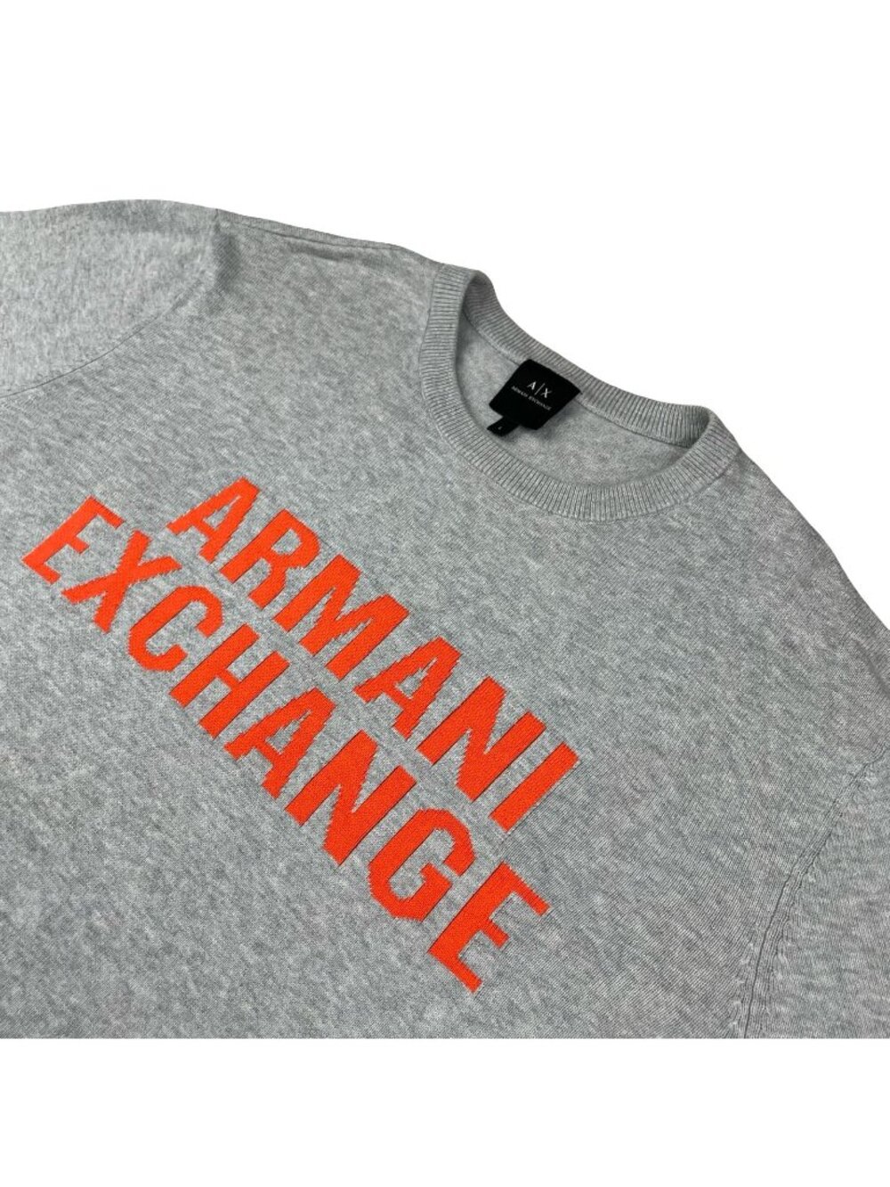 Armani Exchange Men's 100% Cotton Crewneck Pullover Sweater Gray • Large